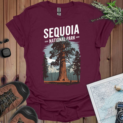 Sequoia National Park Unisex T-Shirt T-Shirt Printify S Maroon