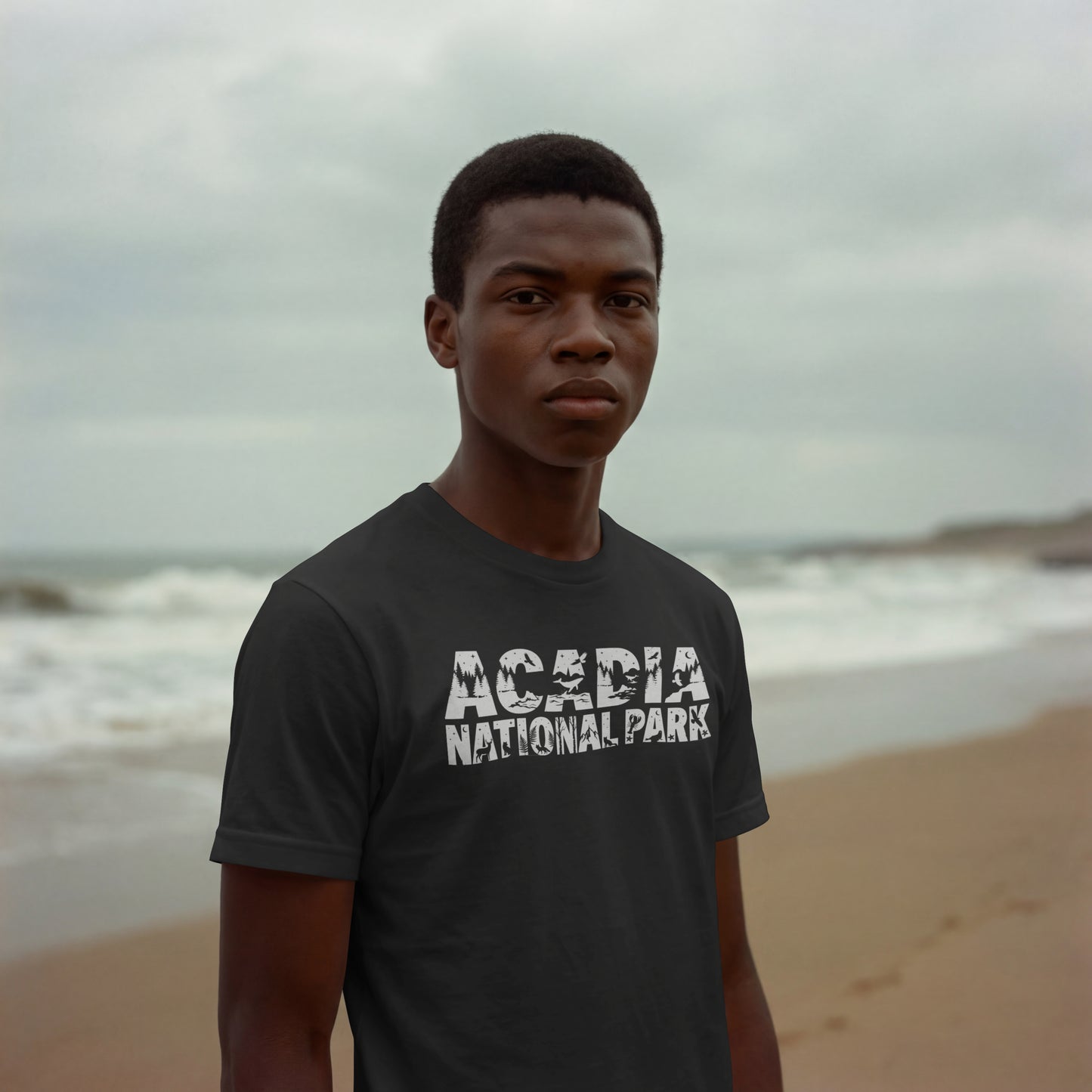 Acadia National Park Graphic Typography T-Shirt