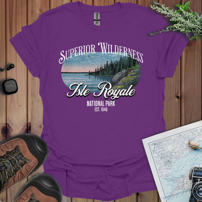Isle Royale National Park Unisex T-Shirt Superior Wilderness T-Shirt Printify S Purple