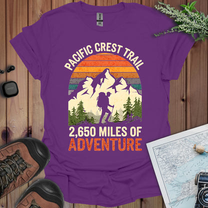 Pacific Crest Trail Unisex Fit Soft T-Shirt 2,650 Miles Of Adventure T-Shirt Printify S Purple