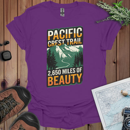Pacific Crest Trail Unisex T-Shirt 2,650 Miles Of Beauty T-Shirt Printify S Purple