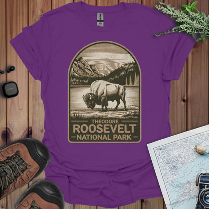 Theodore Roosevelt National Park Unisex T-Shirt T-Shirt Printify S Purple
