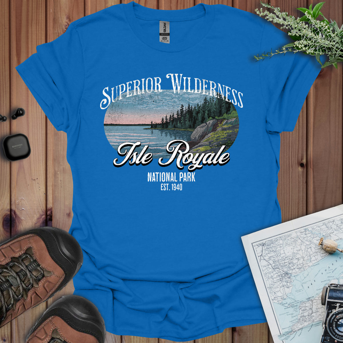 Isle Royale National Park Unisex T-Shirt Superior Wilderness T-Shirt Printify XS Royal