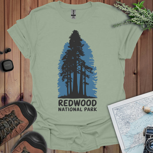 Redwood National Park Unisex T- Shirt Shaded Blue T-Shirt Printify S Sage