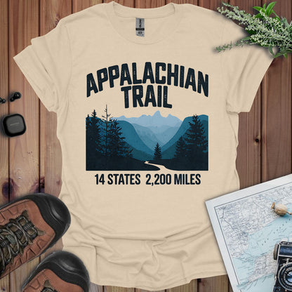 Appalachian Trail 14 States 2200 Miles Unisex T-Shirt T-Shirt Printify S Sand