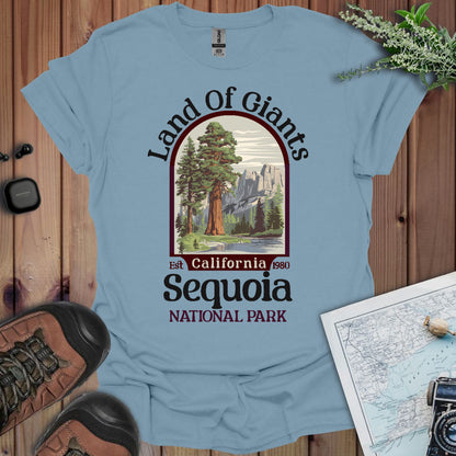 Sequoia National Park Unisex Fit Soft T- Shirt Land Of Giants T-Shirt Printify S Stone Blue