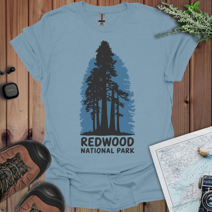 Redwood National Park Unisex T- Shirt Shaded Blue T-Shirt Printify S Stone Blue