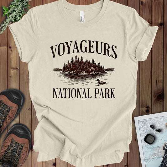 Voyageurs National Park Kids Rustic Graphic T-Shirt in Natural
