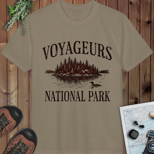 Voyageurs National Park Rustic Performance T-Shirt in Prairie Dust
