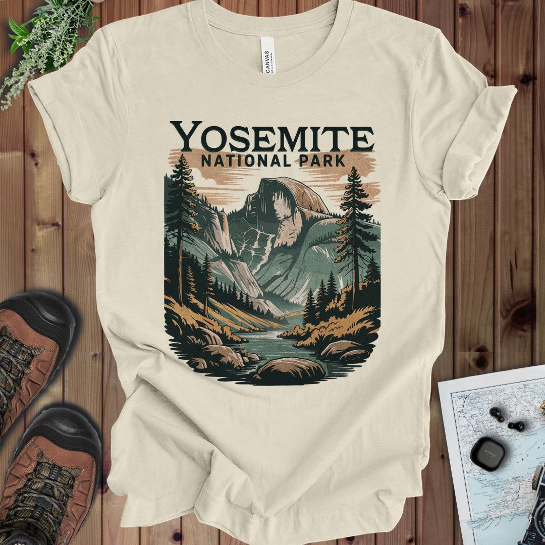 Yosemite Valley Half Dome Kids Graphic T-Shirt in Natural