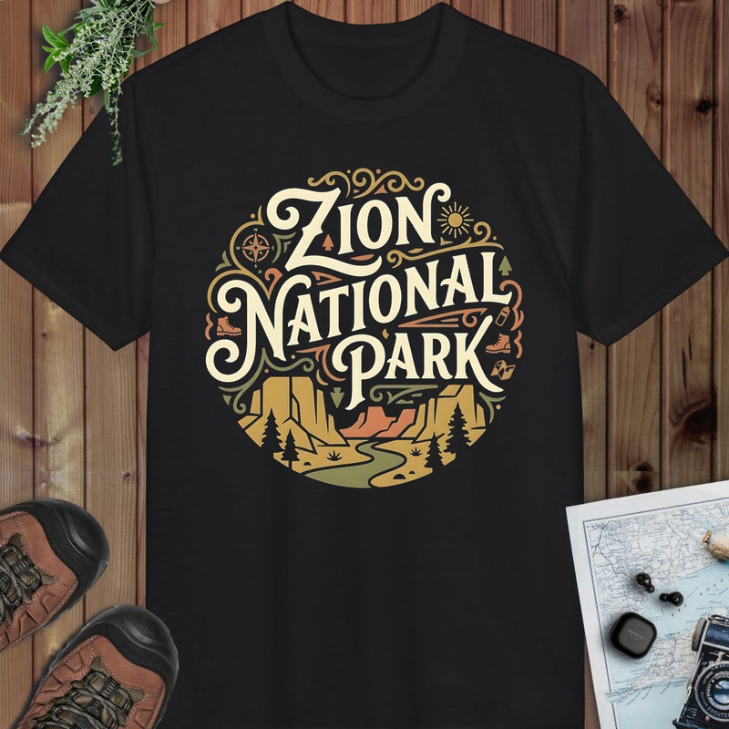Zion Short Sleeve Performance T-Shirt in Black