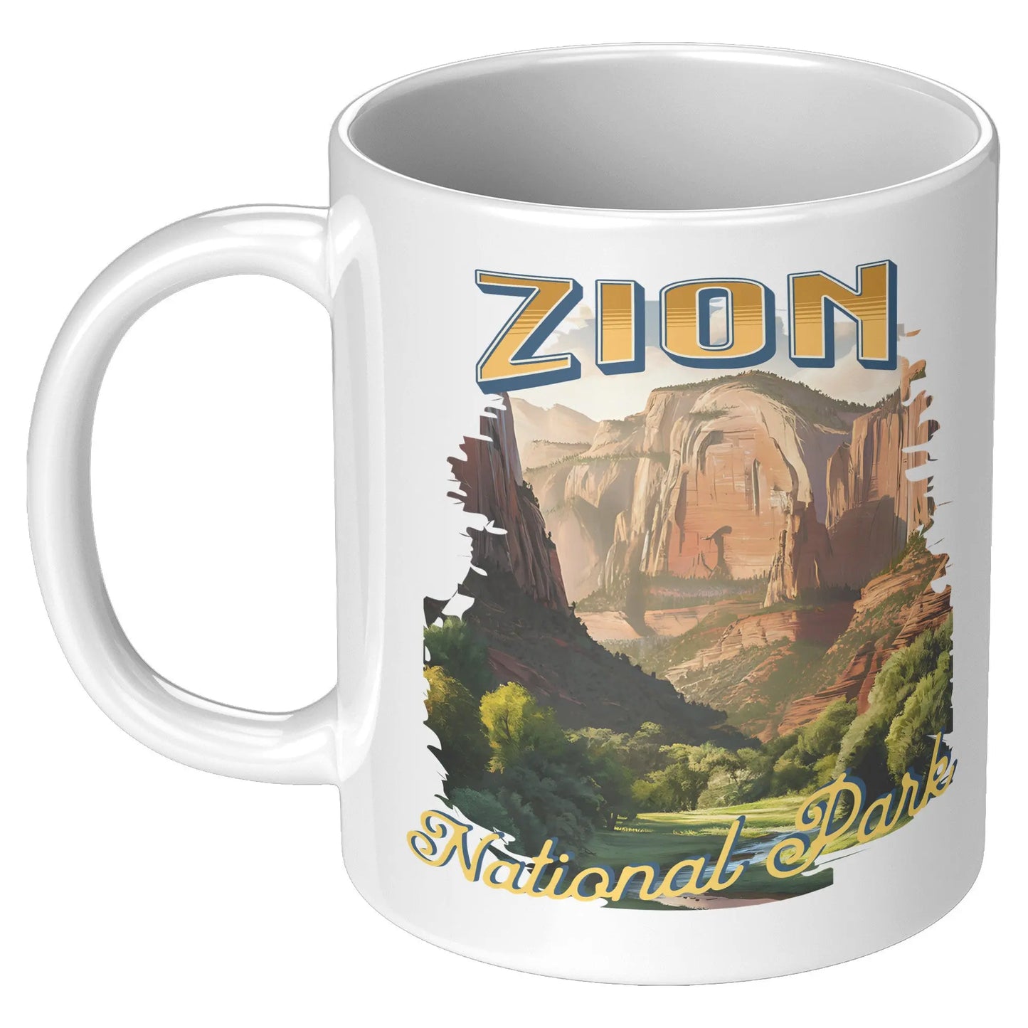Zion National Park Mug 11oz 15oz Mug teelaunch 11oz White Mug default
