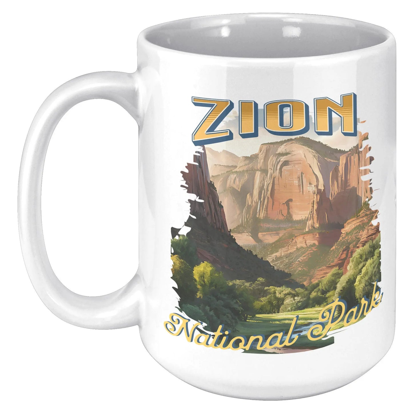 Zion National Park Mug 11oz 15oz Mug teelaunch 15oz White Mug default