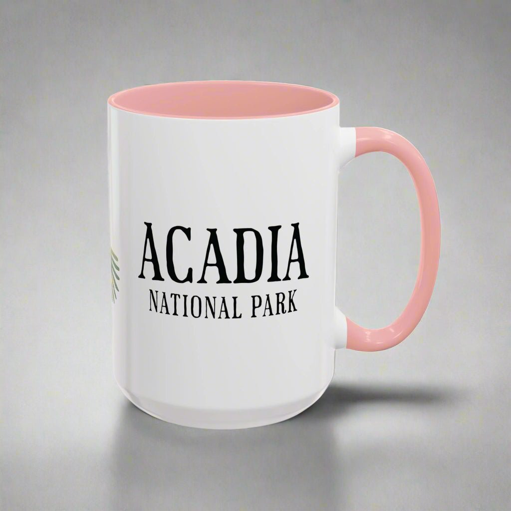 Acadia National Park Maine bird colored coffee mug alternate product view