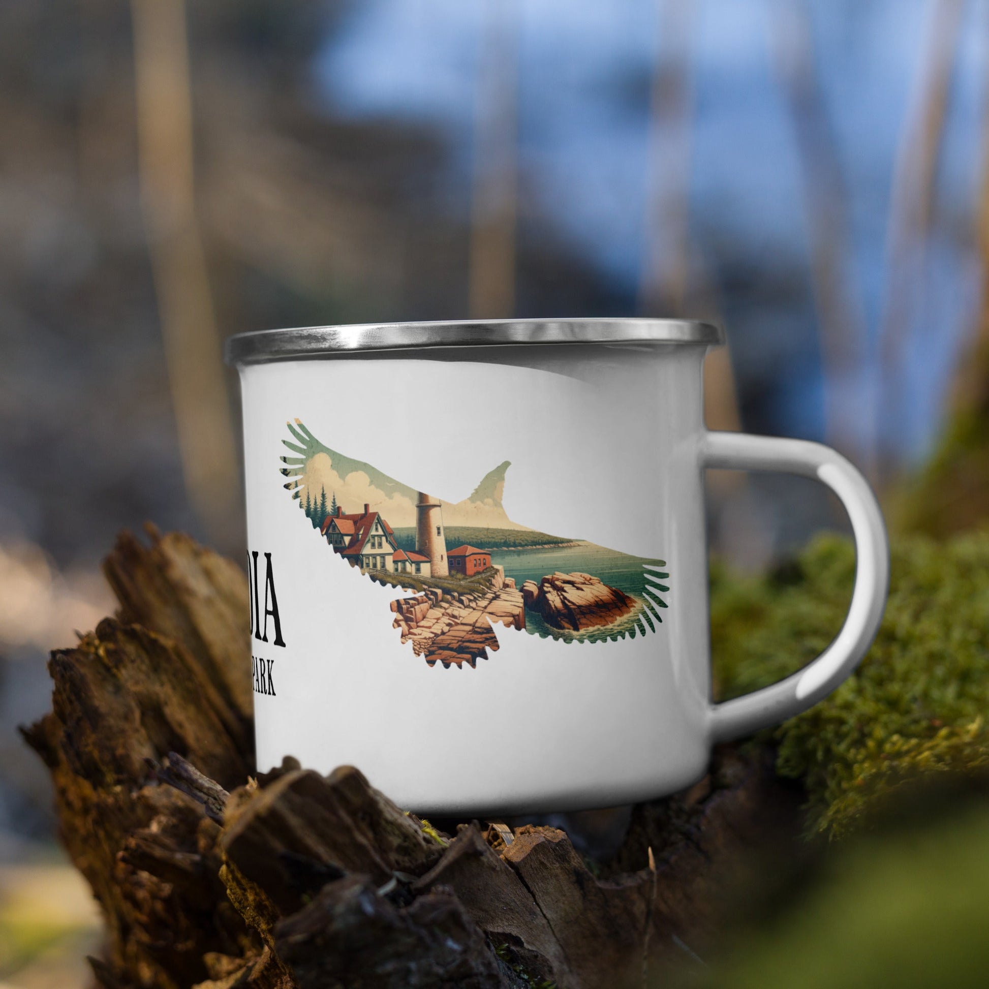 Acadia National Park bird camp mug alternate product view