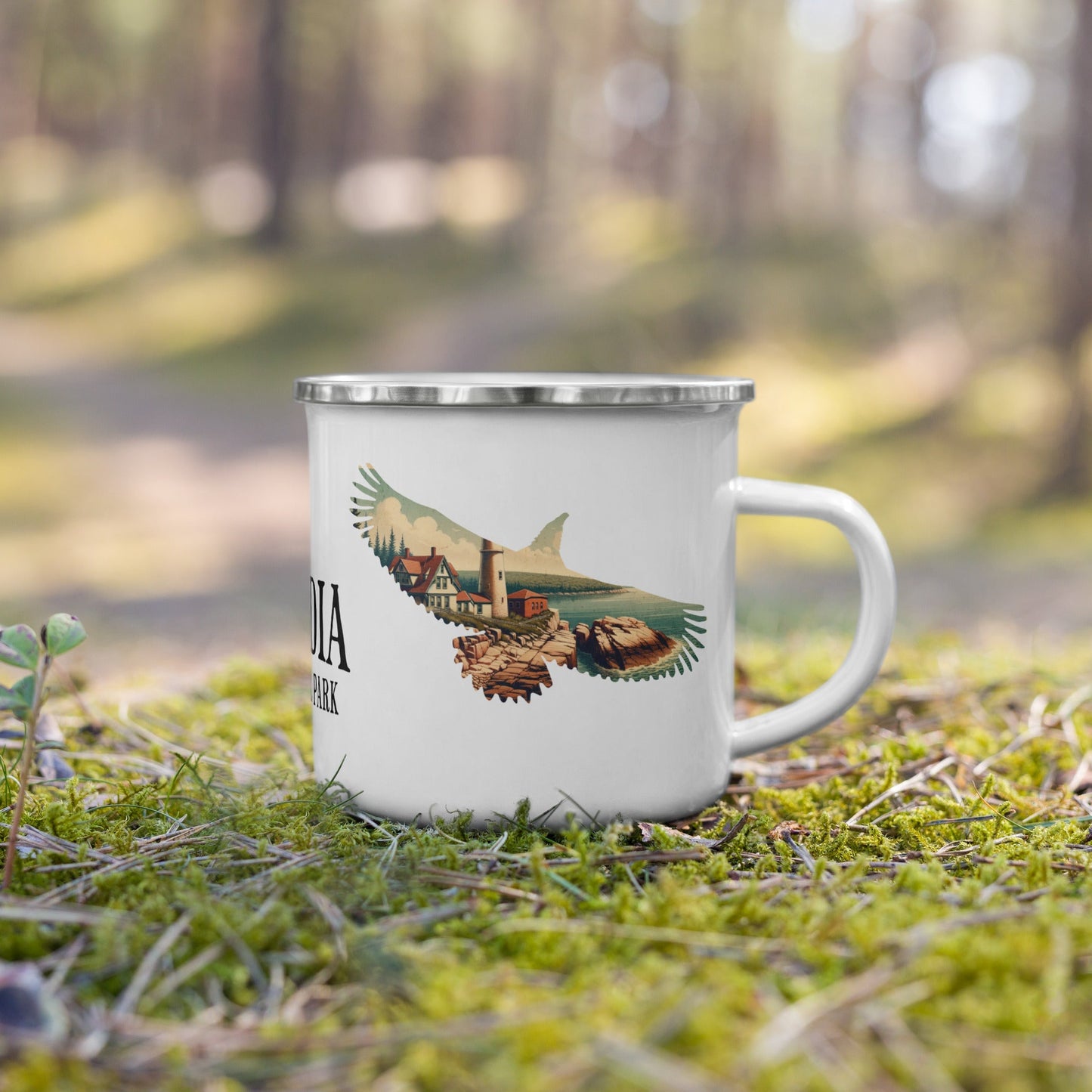 Acadia National Park bird camp mug alternate product view