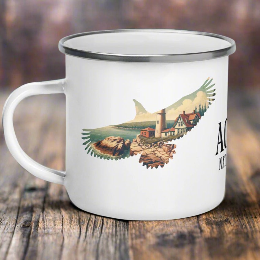 Acadia National Park bird camp mug primary product view