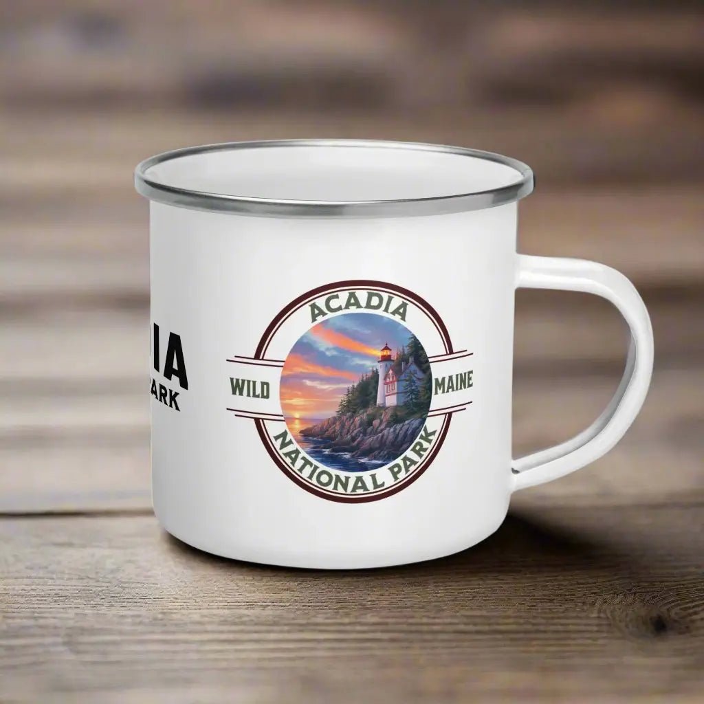 Acadia National Park durable enamel camp mug shown as primary product image