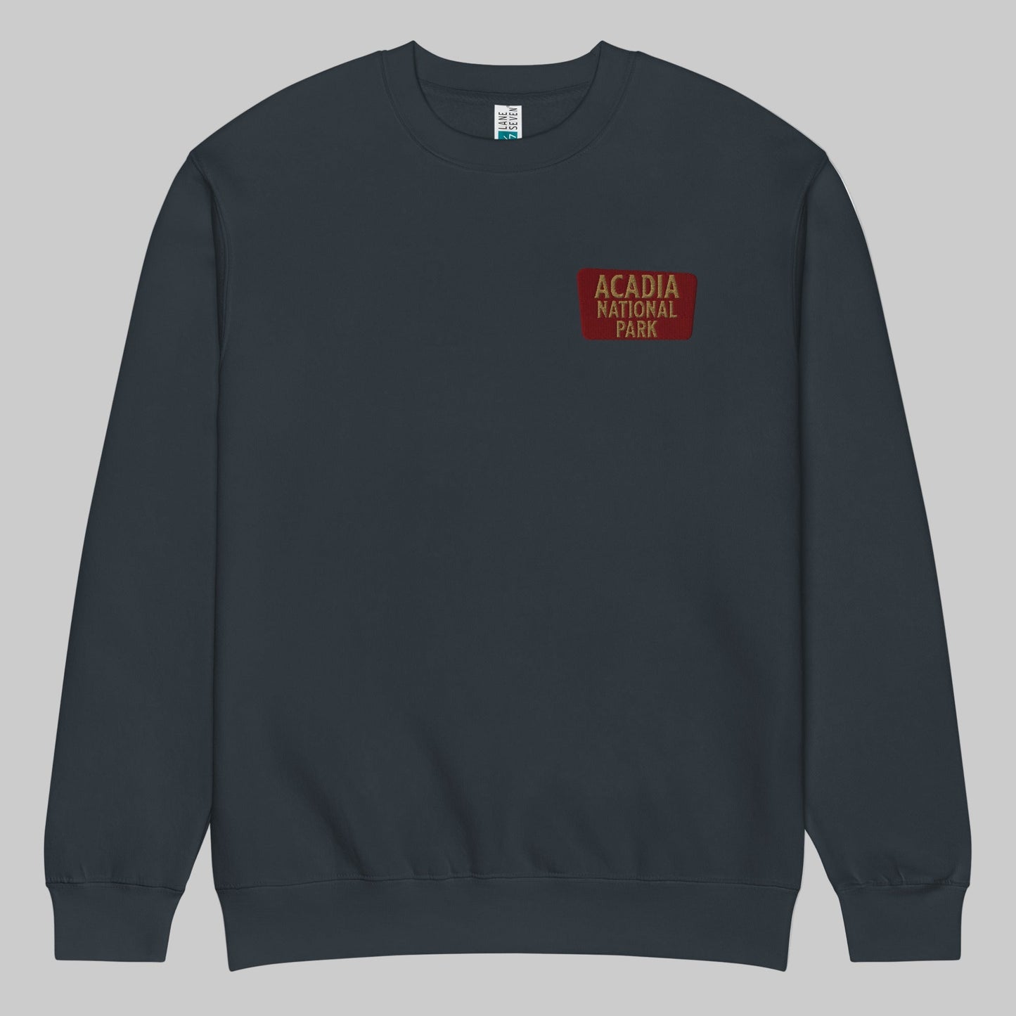 Acadia National Park embroidered crewneck sweatshirt alternate color or product angle