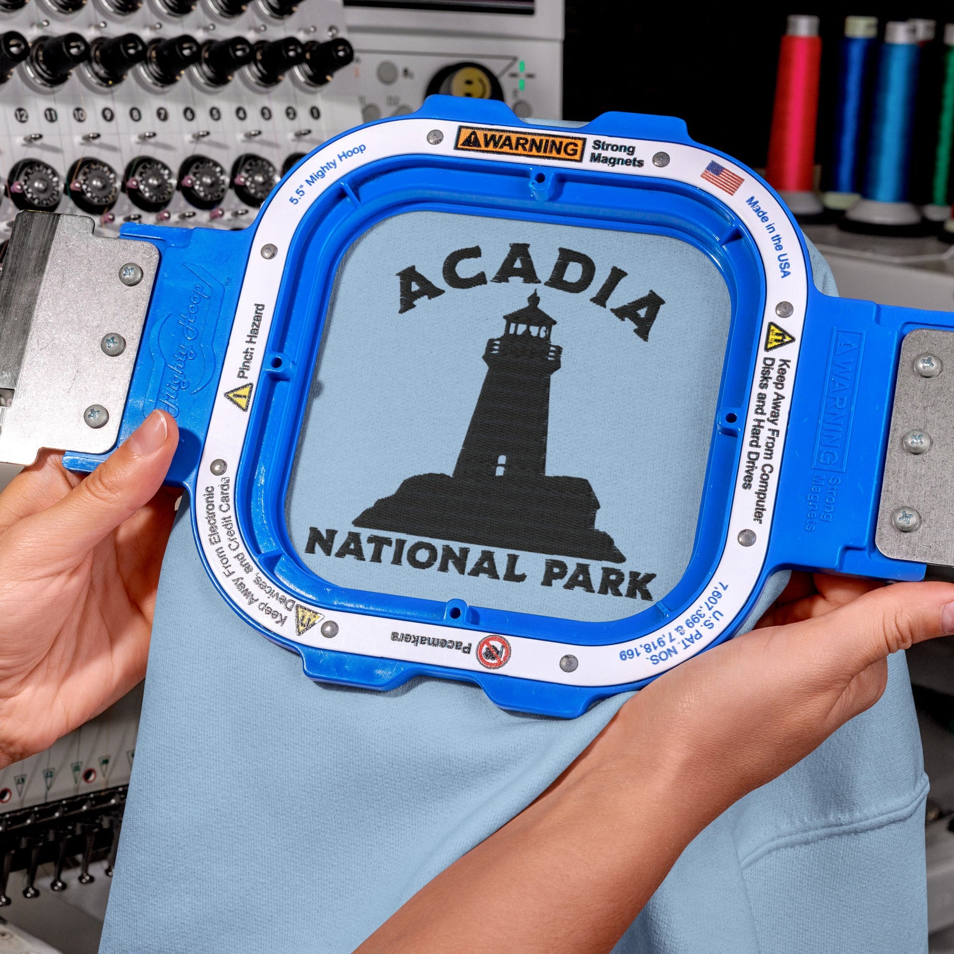Acadia National Park Embroidered Lighthouse Crewneck - Parks Apparel
