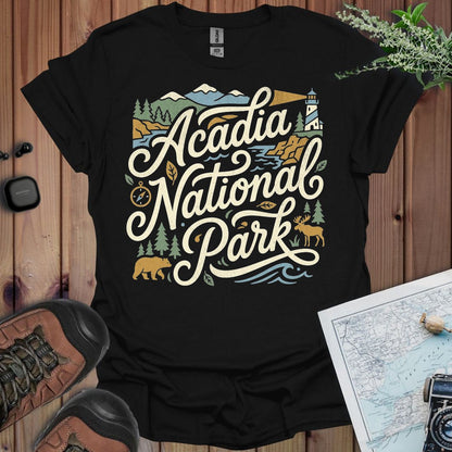 Acadia National Park graphic t-shirt navy alternate apparel color or product angle