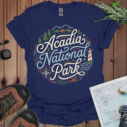 Acadia National Park graphic t-shirt black alternate apparel color or product angle
