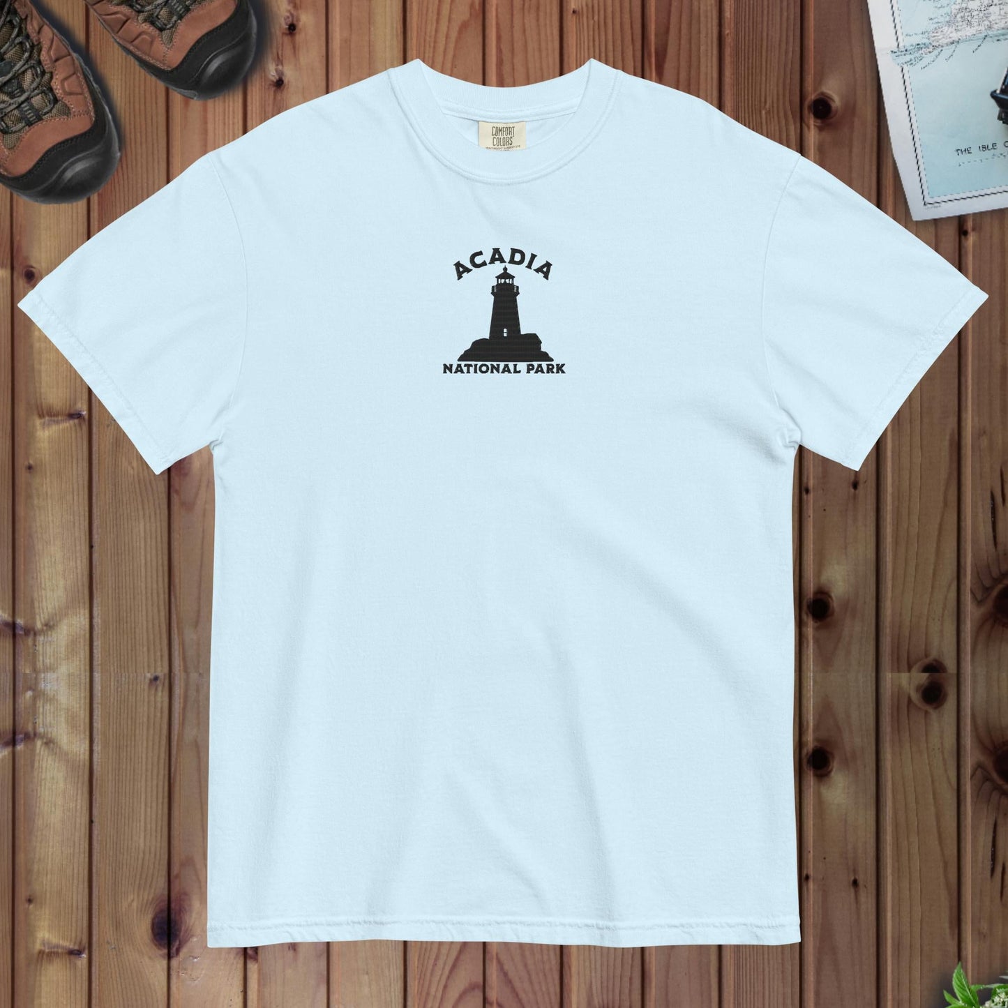 Acadia National Park premium embroidered t-shirt detail or alternate product view