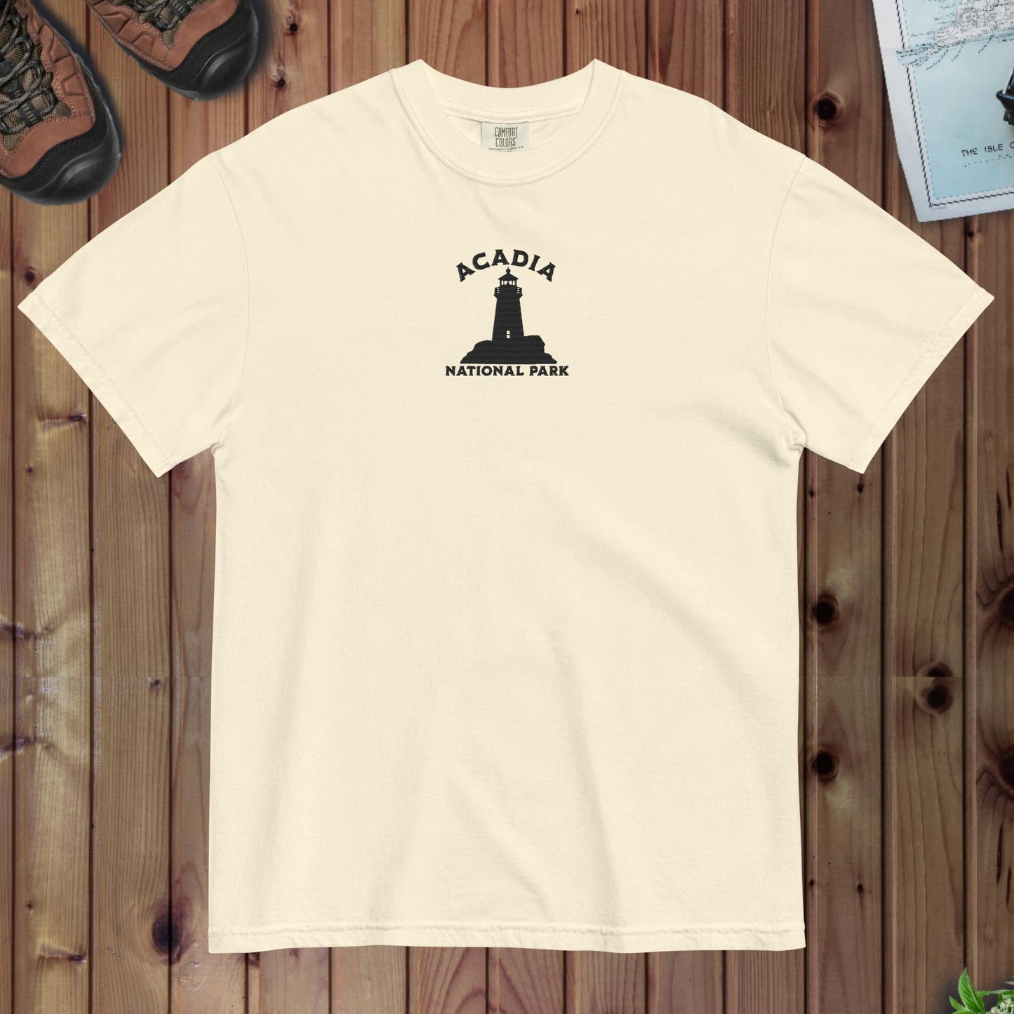 Acadia National Park premium embroidered t-shirt detail or alternate product view