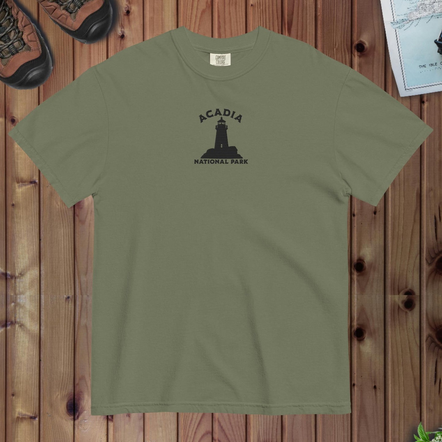 Acadia National Park Premium Embroidered T-shirt - Parks ApparelT-Shirt