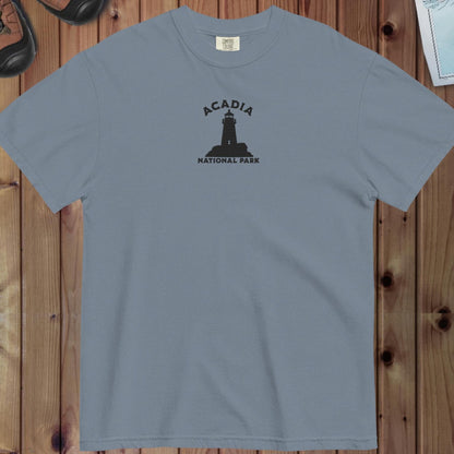Acadia National Park premium embroidered t-shirt primary product view