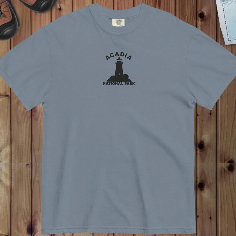 Acadia National Park premium embroidered t-shirt primary product view