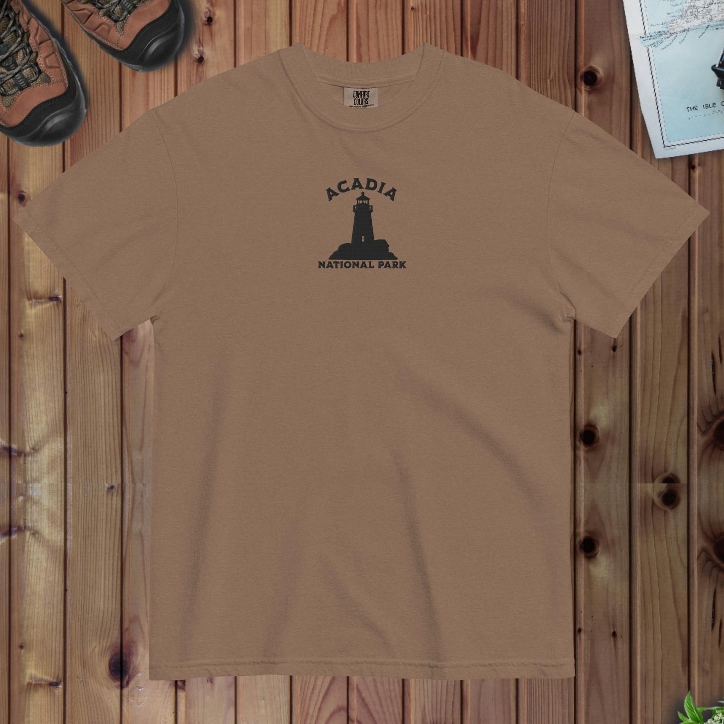 Acadia National Park Premium Embroidered T-shirt - Parks ApparelT-Shirt