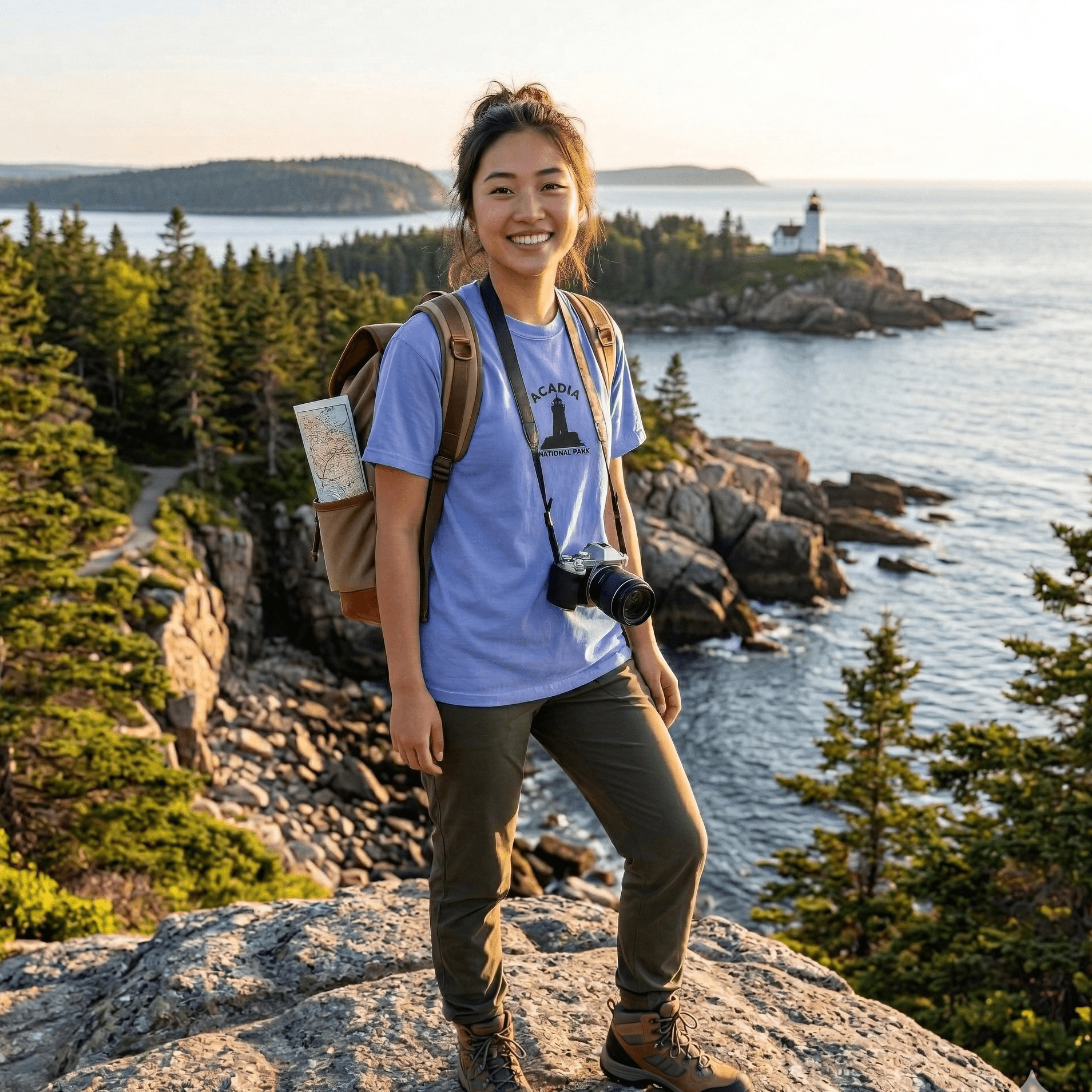 Acadia National Park premium embroidered t-shirt detail or alternate product view