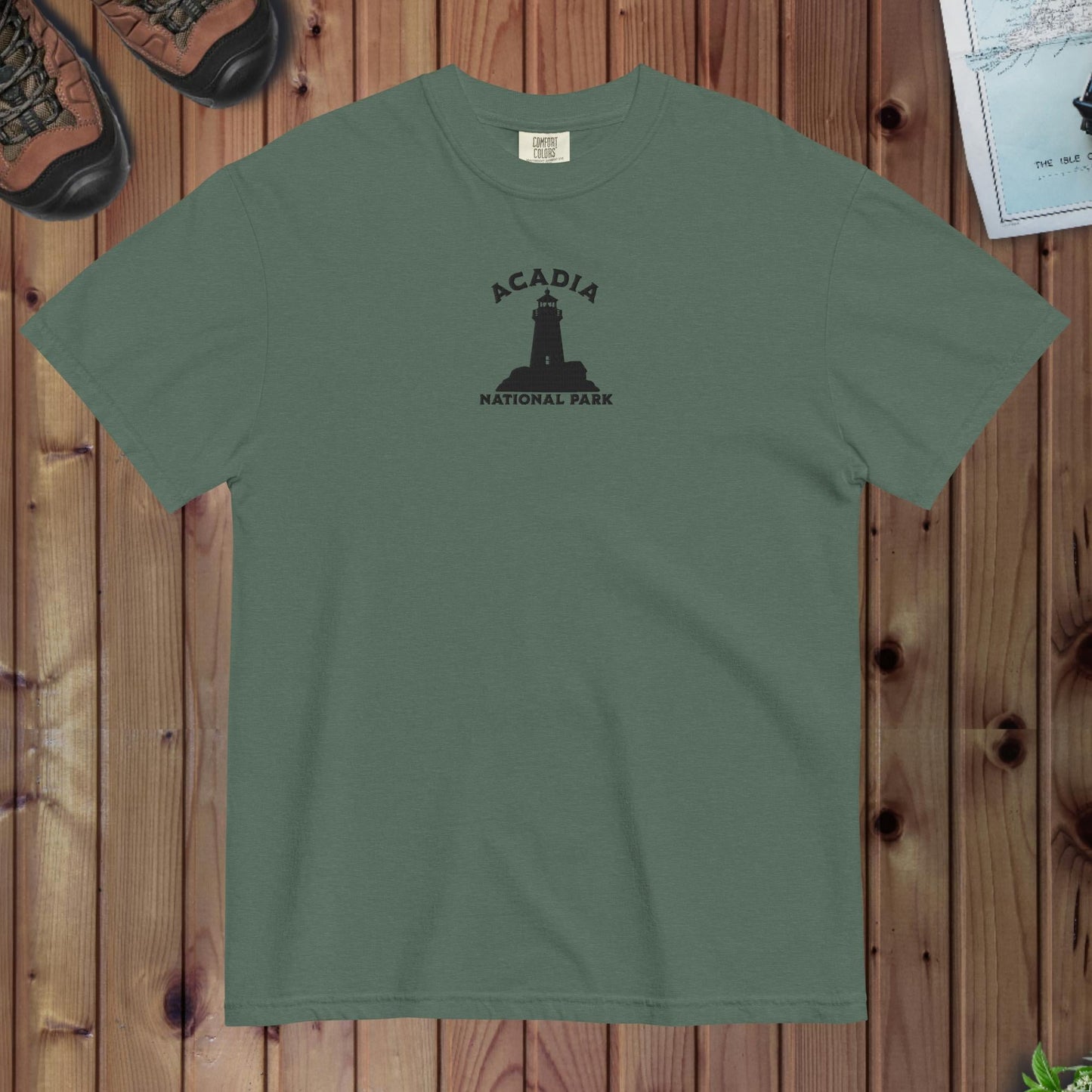 Acadia National Park Premium Embroidered T-shirt - Parks ApparelT-Shirt