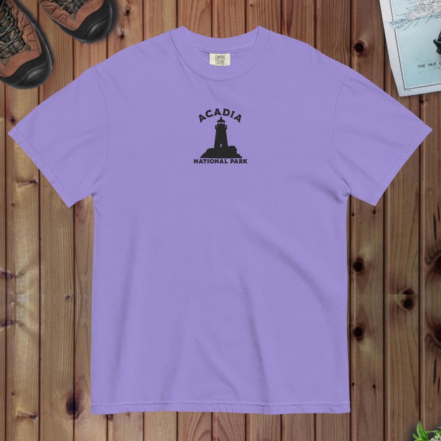 Acadia National Park premium embroidered t-shirt detail or alternate product view