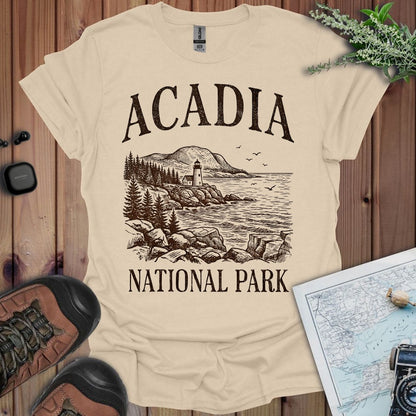 Acadia National Park rustic graphic t-shirt alternate apparel color or product angle