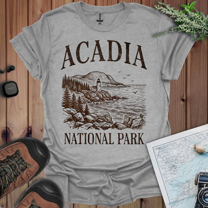 Acadia National Park rustic graphic t-shirt primary product view