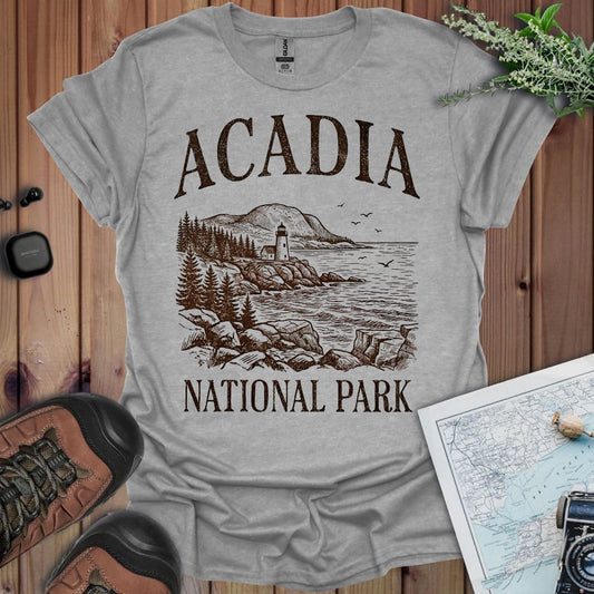 Acadia National Park Rustic Graphic T-Shirt - Parks ApparelT-Shirt
