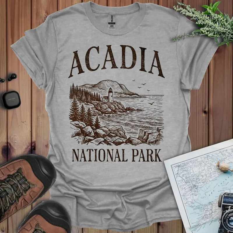 Acadia National Park rustic graphic t-shirt primary product view
