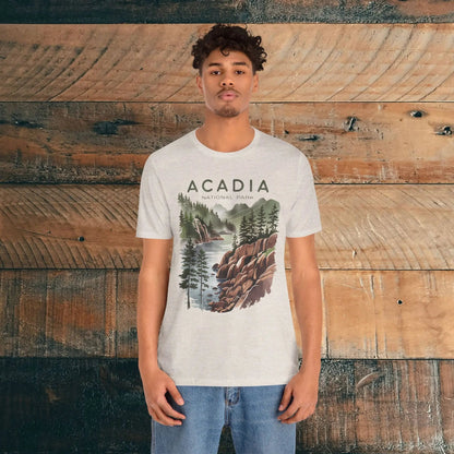 Acadia National Park coastal art graphic t-shirt detail or alternate product view