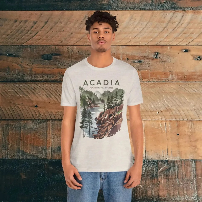Acadia National Park coastal art graphic t-shirt detail or alternate product view