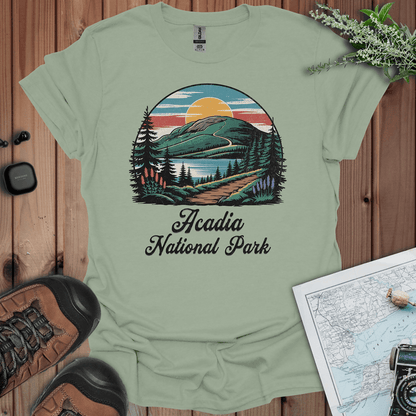Acadia National Park hiking graphic t-shirt alternate apparel color or angle
