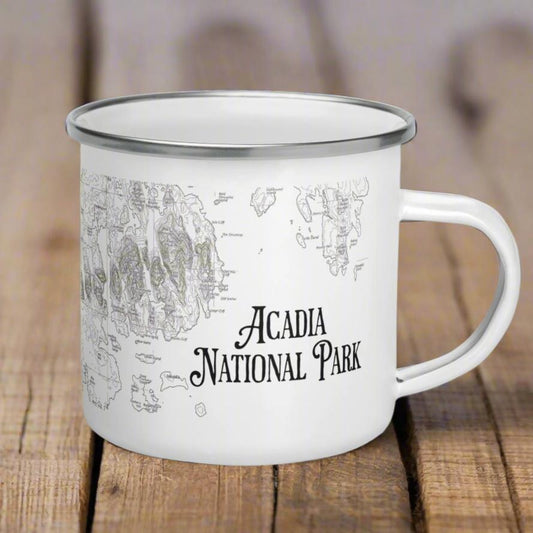 Acadia National Park Topographic Camp Mug - Parks Apparelcamp mug