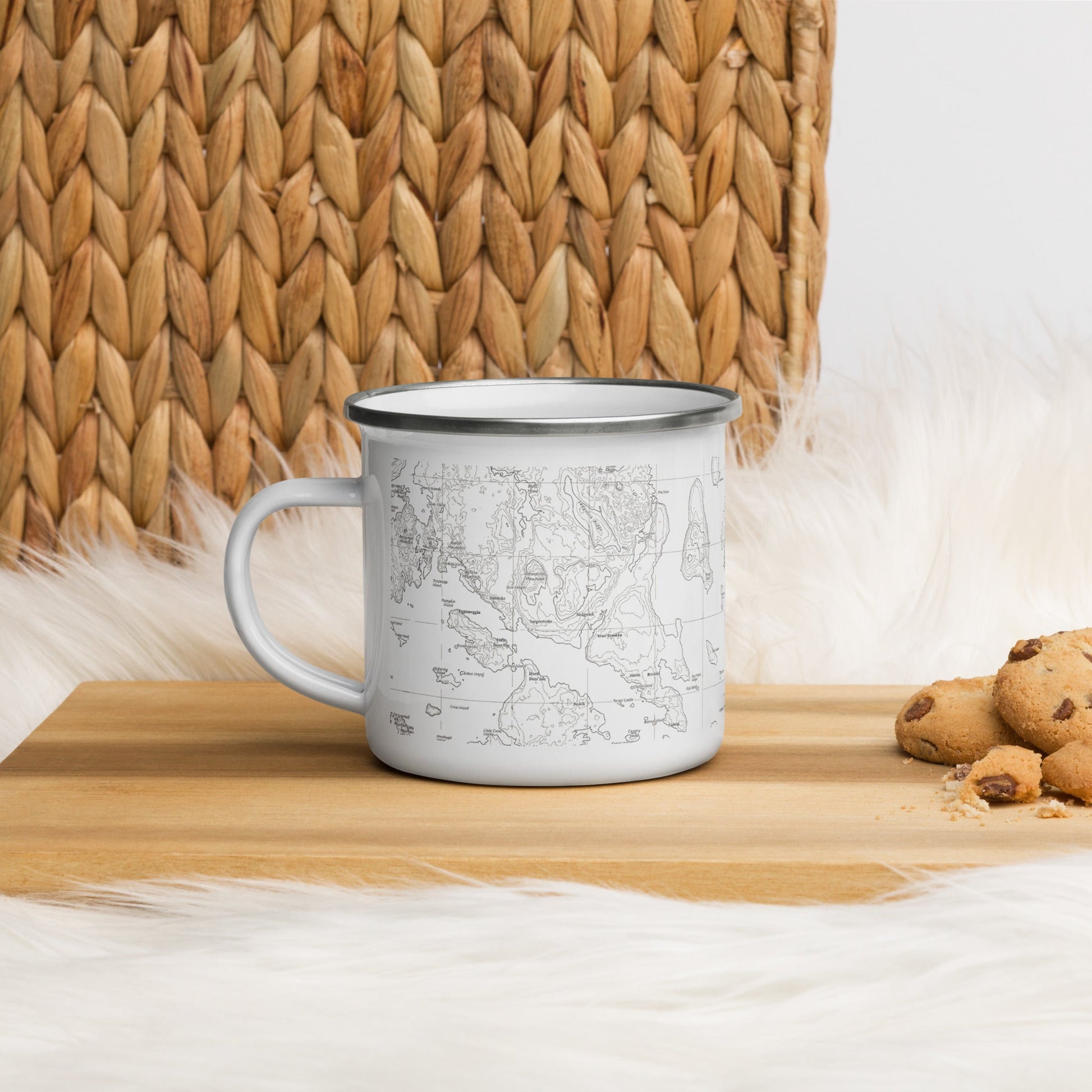 Acadia National Park topographic camp mug showing design detail or product variation