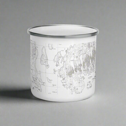 Acadia National Park topographic camp mug showing design detail or product variation