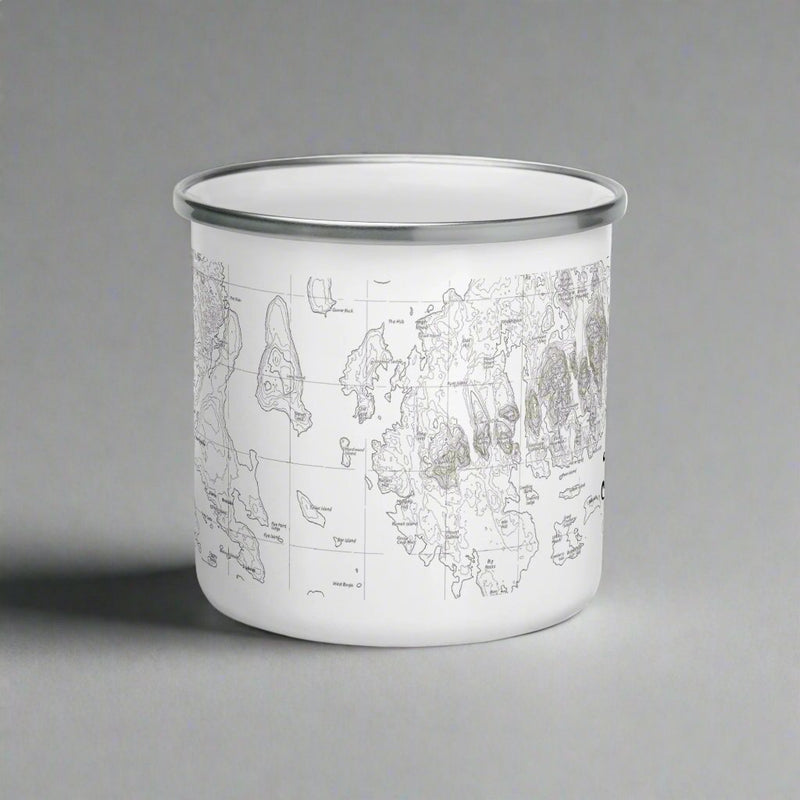 Acadia National Park topographic camp mug showing design detail or product variation