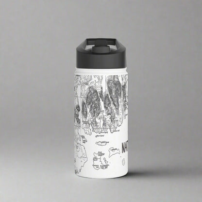 Acadia National Park Topographic Steel Water Bottle - Parks ApparelMug