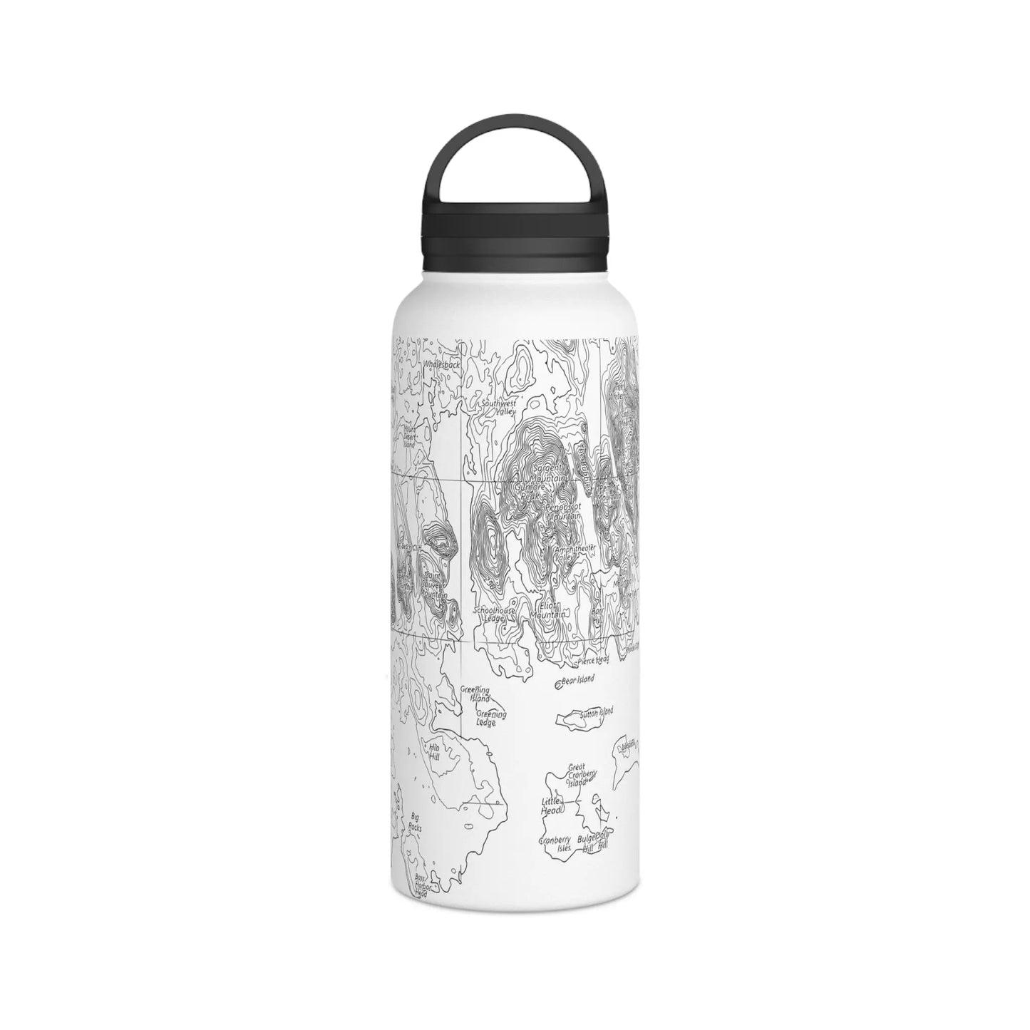Acadia National Park Topographic Steel Water Bottle - Parks ApparelMug