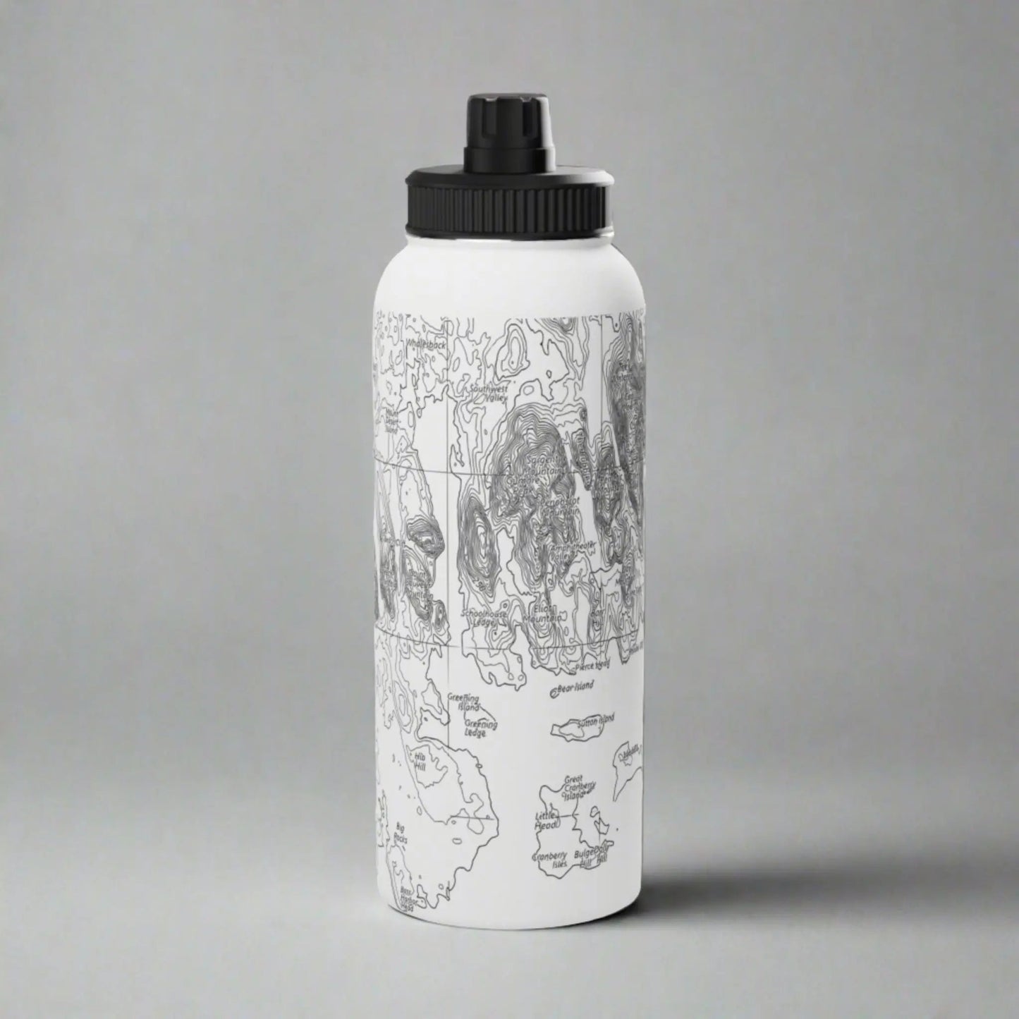 Acadia National Park Topographic Steel Water Bottle - Parks ApparelMug