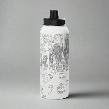 Acadia National Park Topographic Steel Water Bottle - Parks ApparelMug